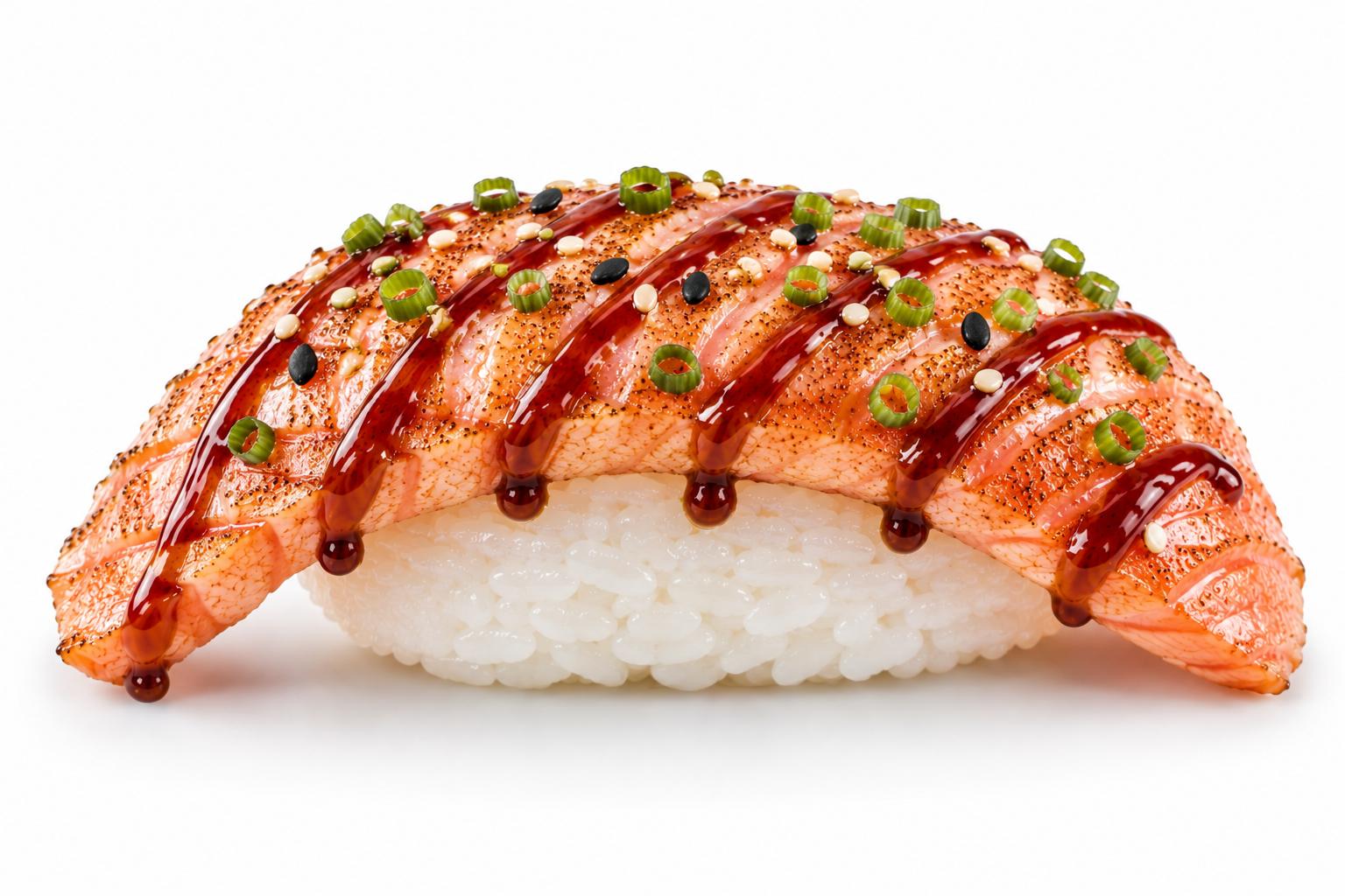 Flambé salmon
